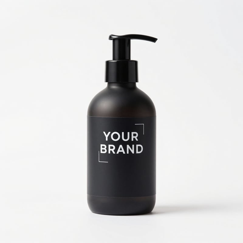 After Sun Gel, black finish, label reads Your Brand